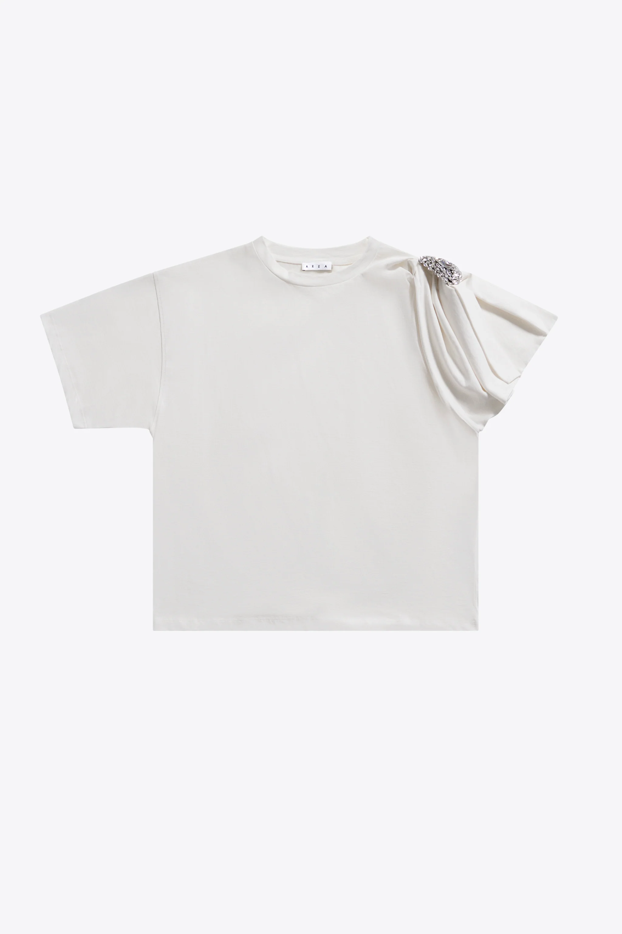 Crystal Cluster Asymmetrical Short Sleeve T-Shirt