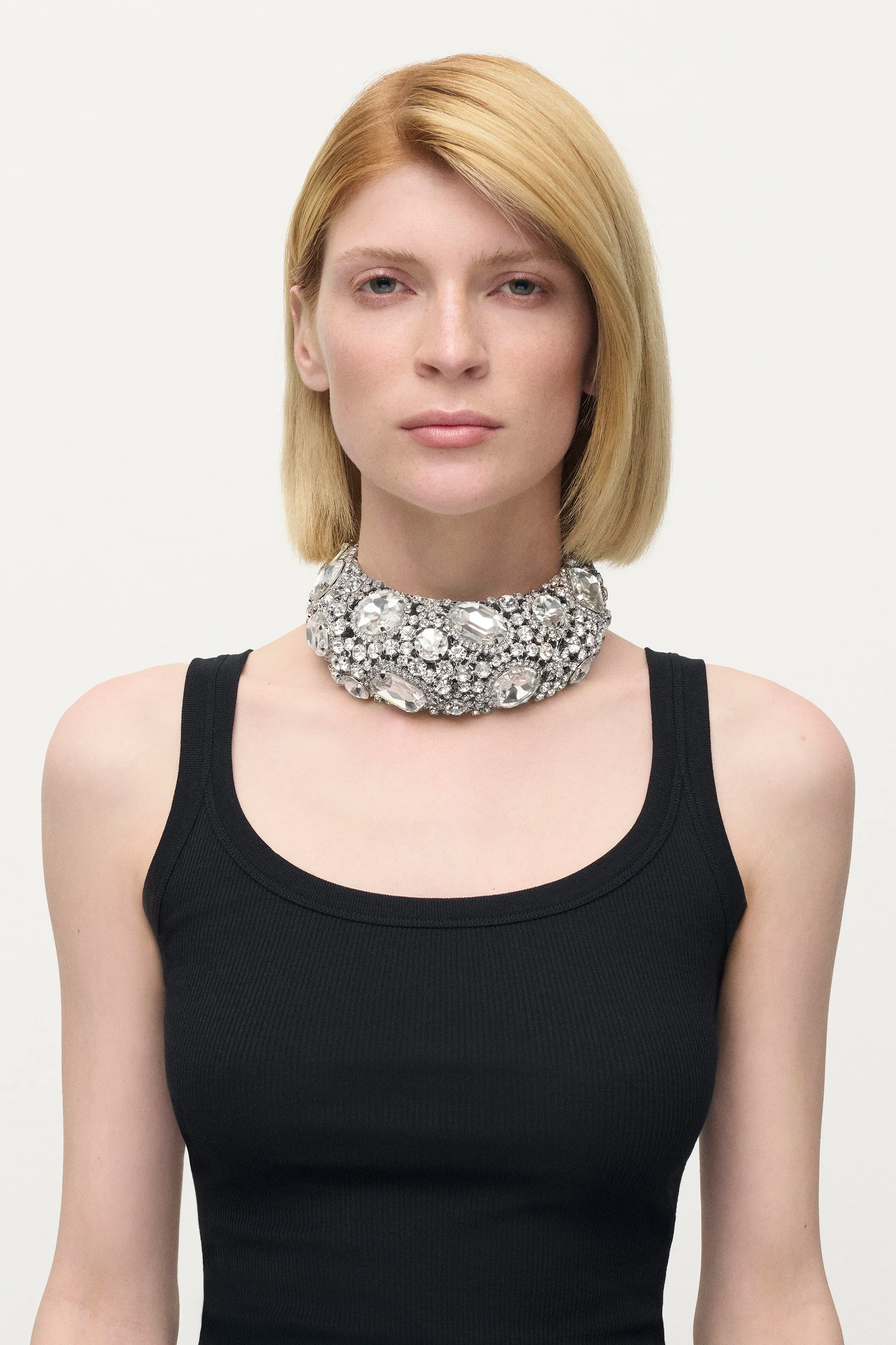 Crystal Cluster Choker Necklace - Image 3