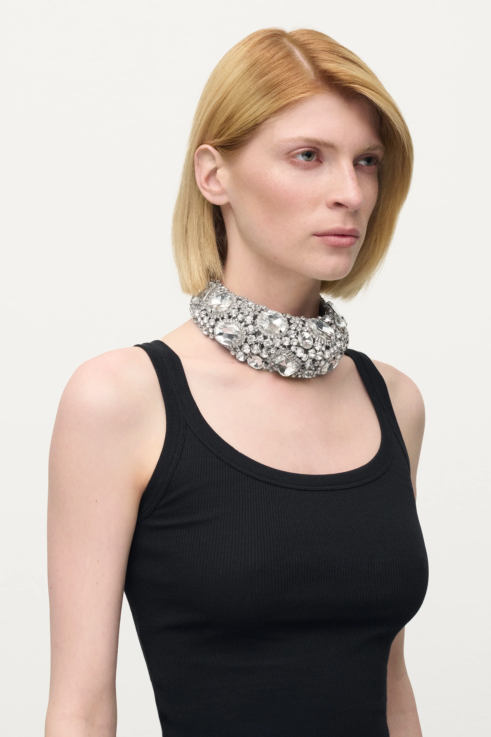 Crystal Cluster Choker Necklace - Image 4