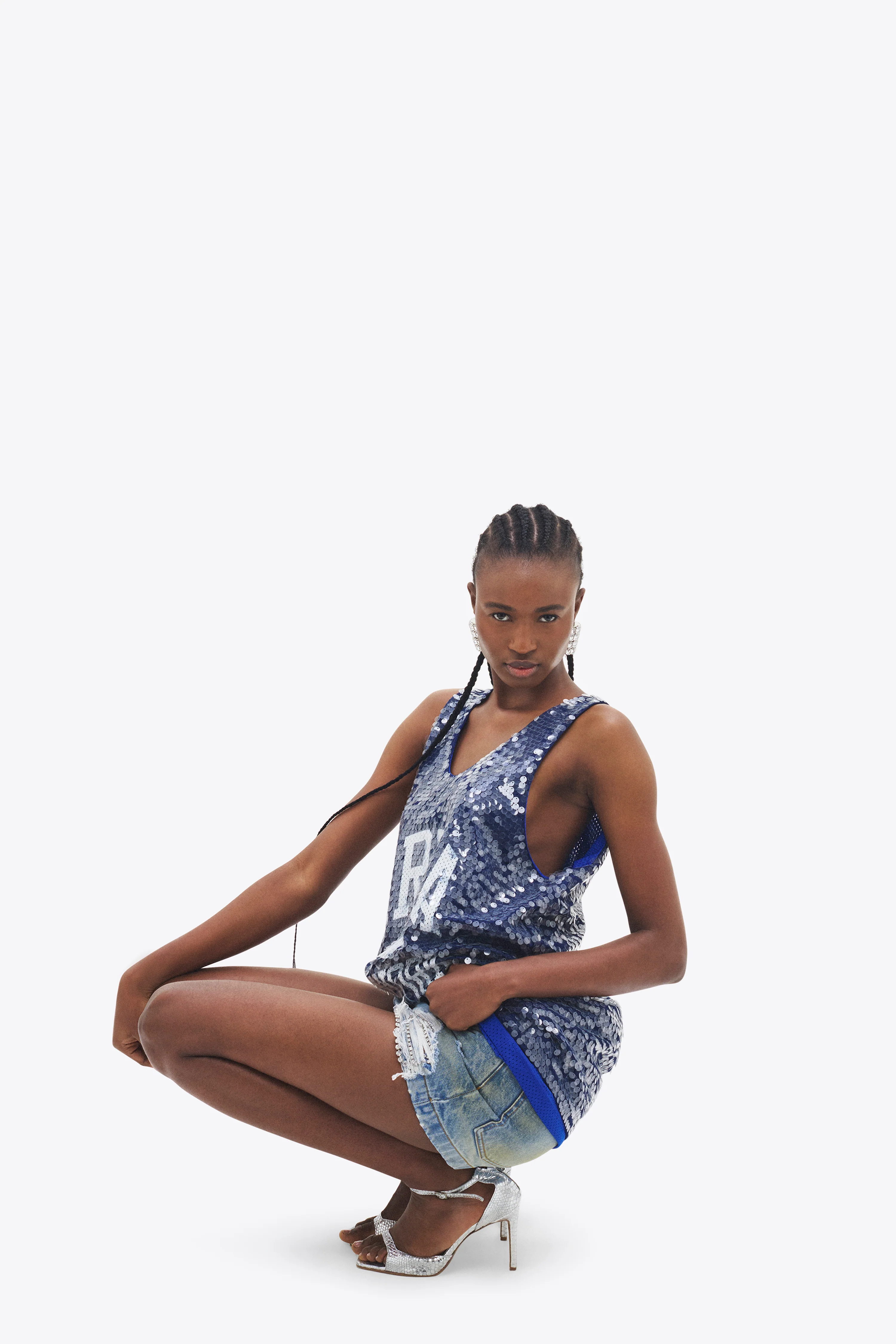 Crystal Fray Denim Mini Skirt - Image 4
