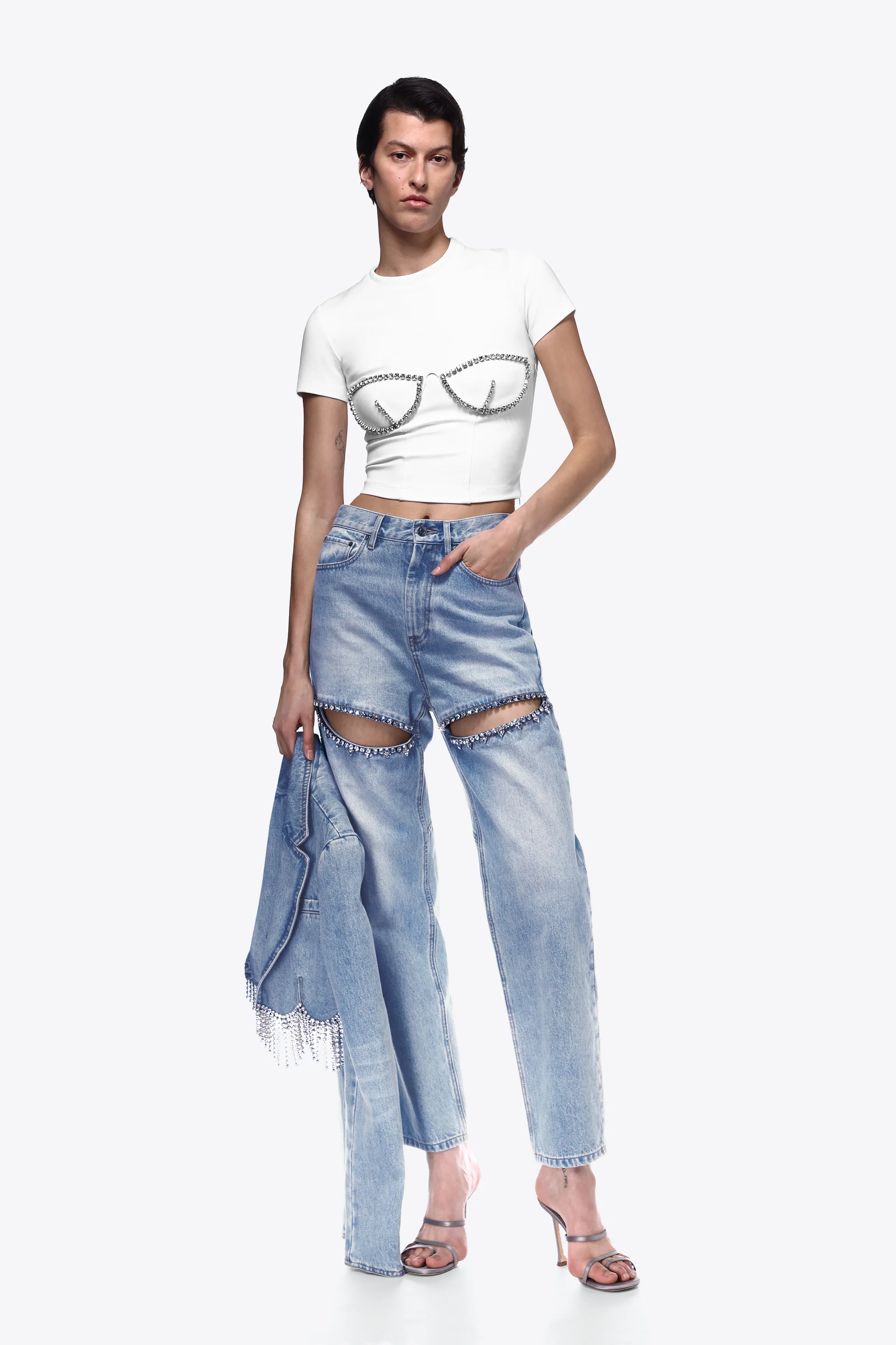 Crystal Slit Jean - Image 3