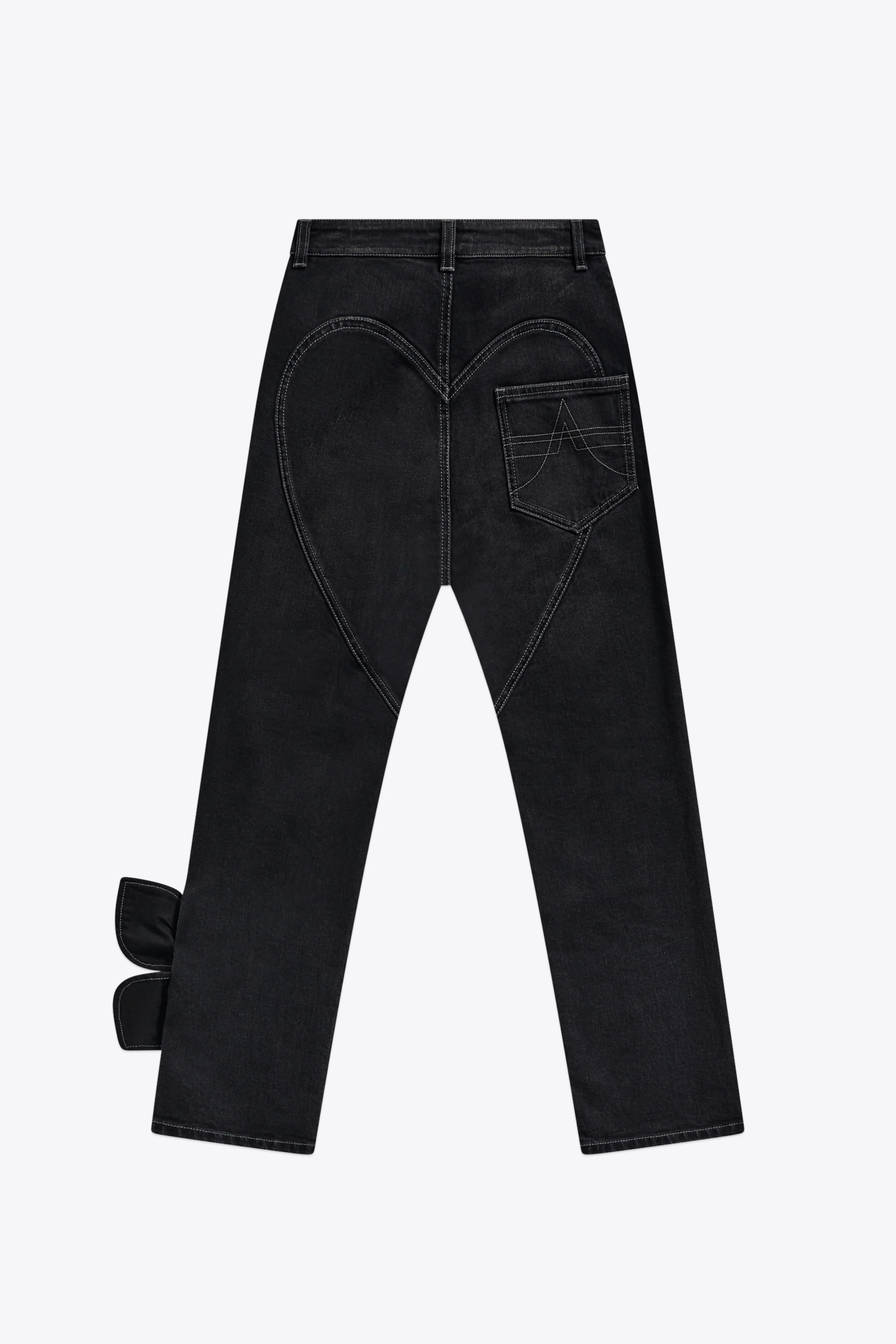 Denim Bow Straight Leg Jean - Image 2