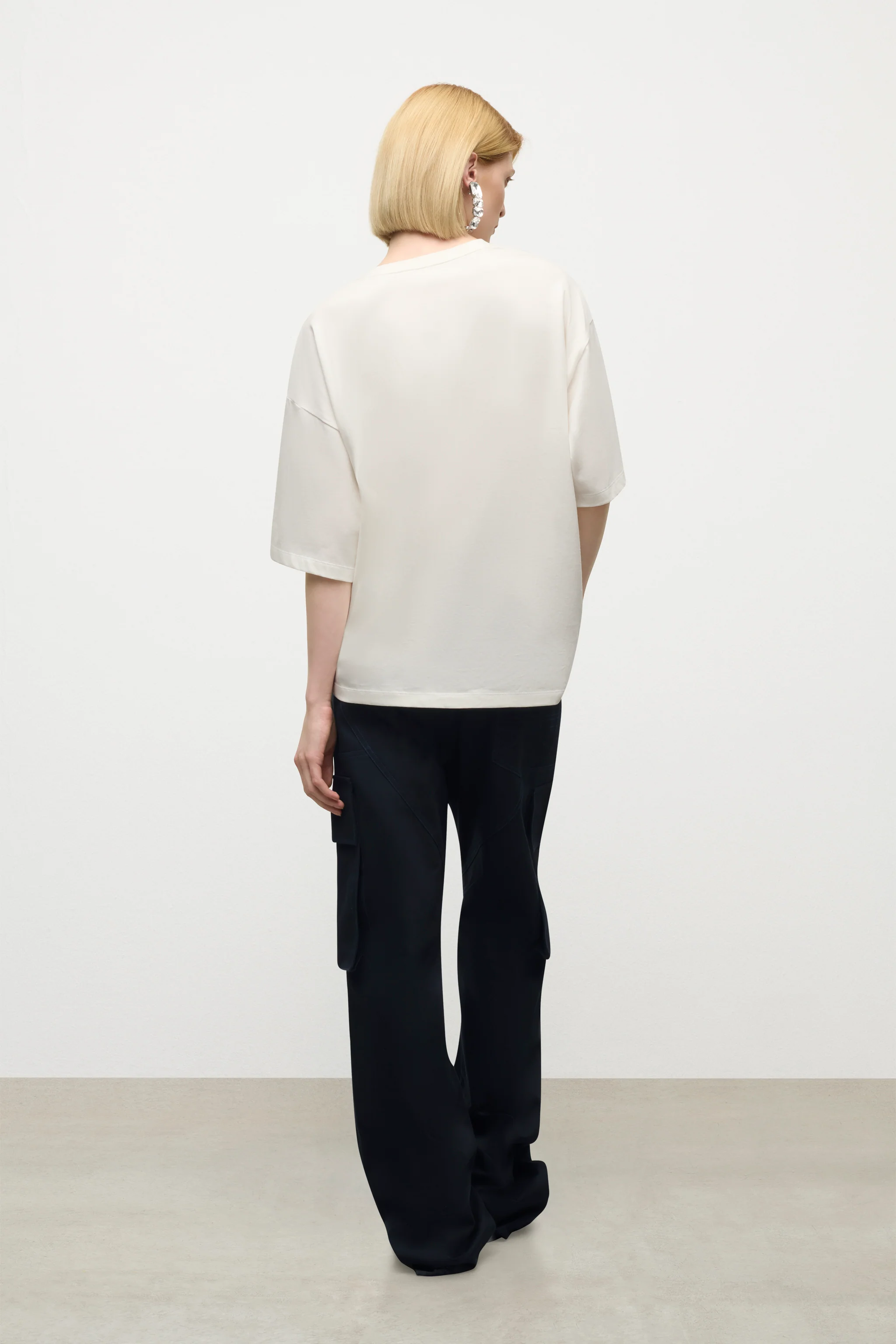 Embroidered Flower Cargo Pant - Image 4