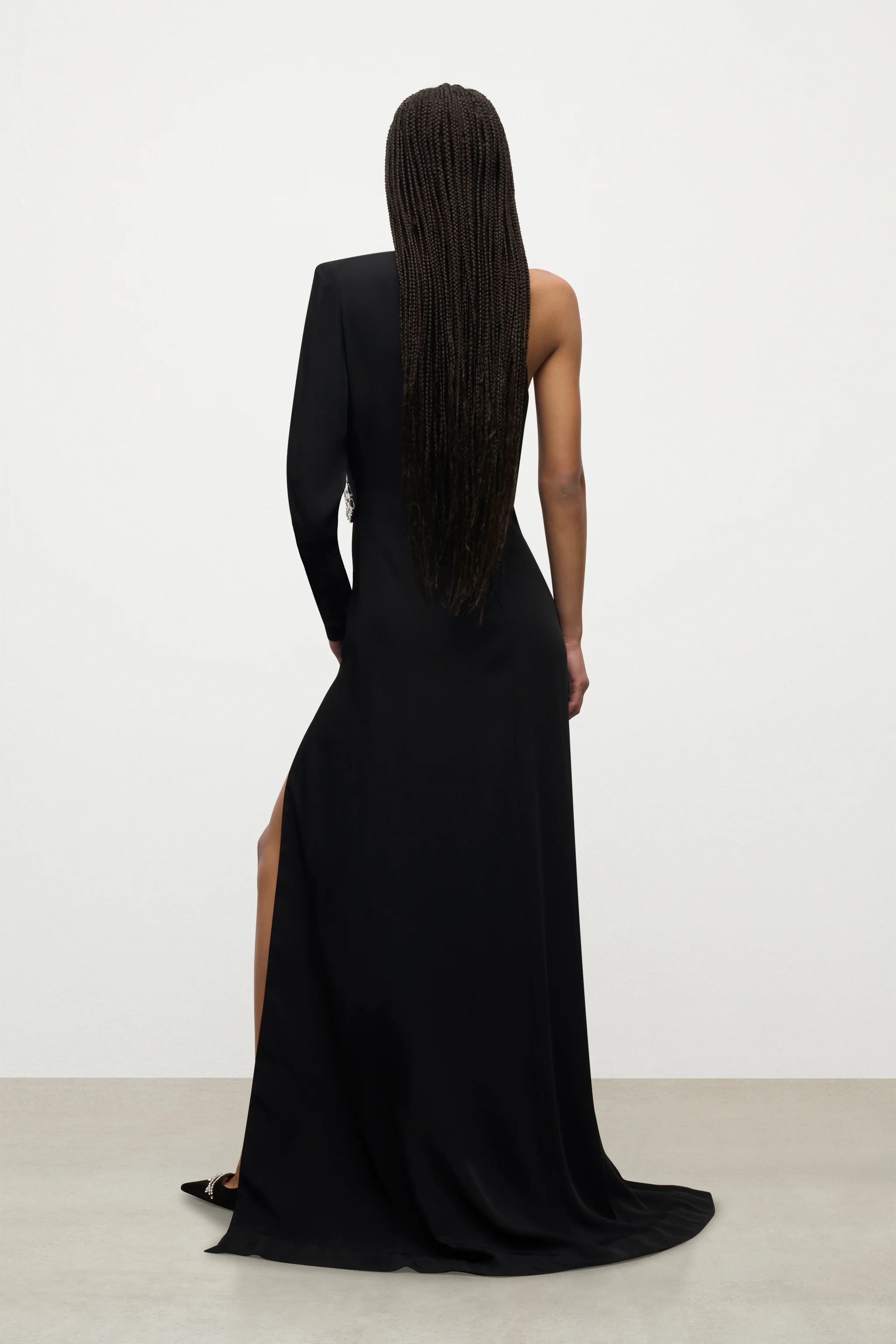 Embroidered Ombre Crystal Gown - Image 4