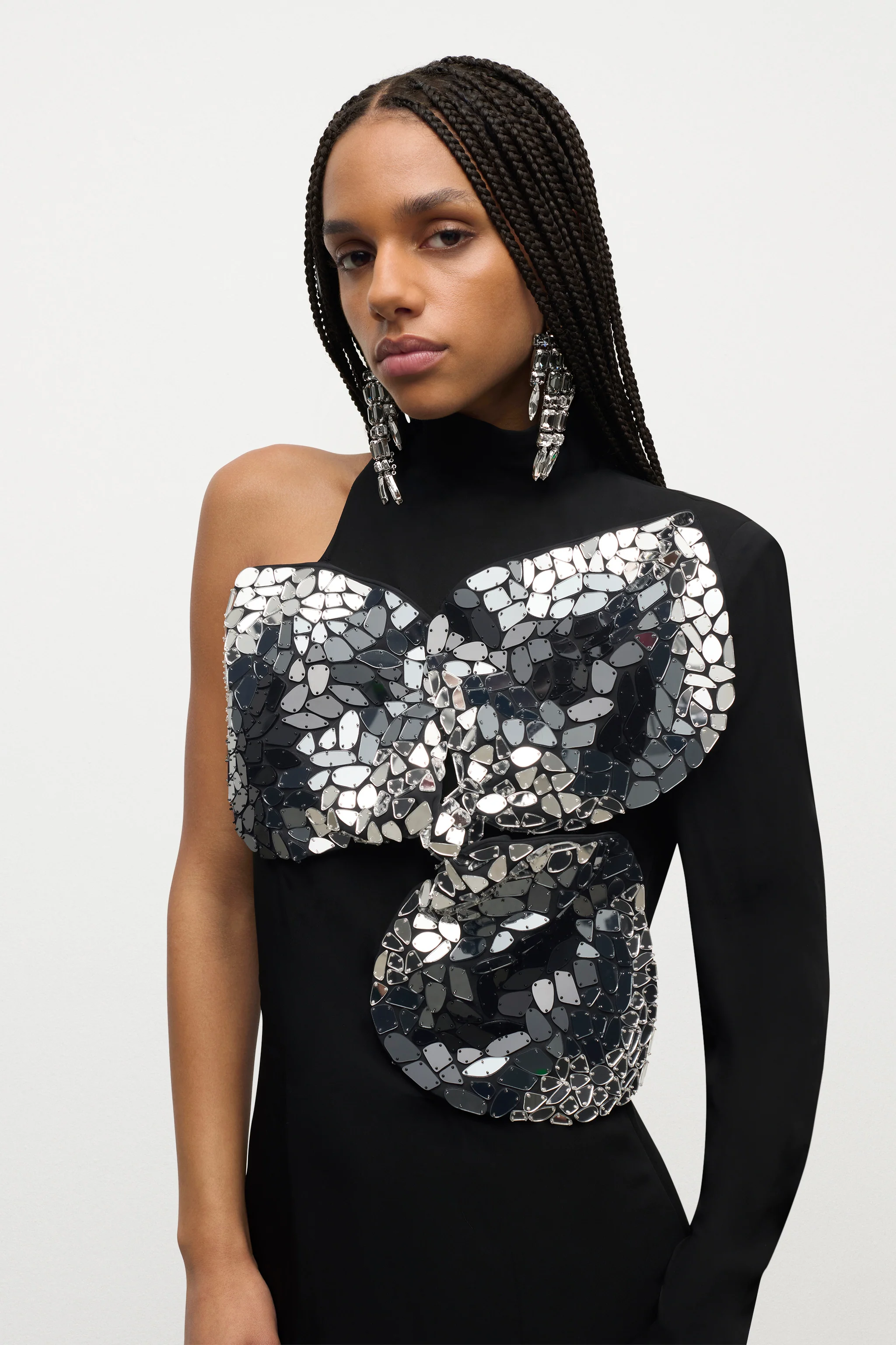 Embroidered Ombre Crystal Gown - Image 5