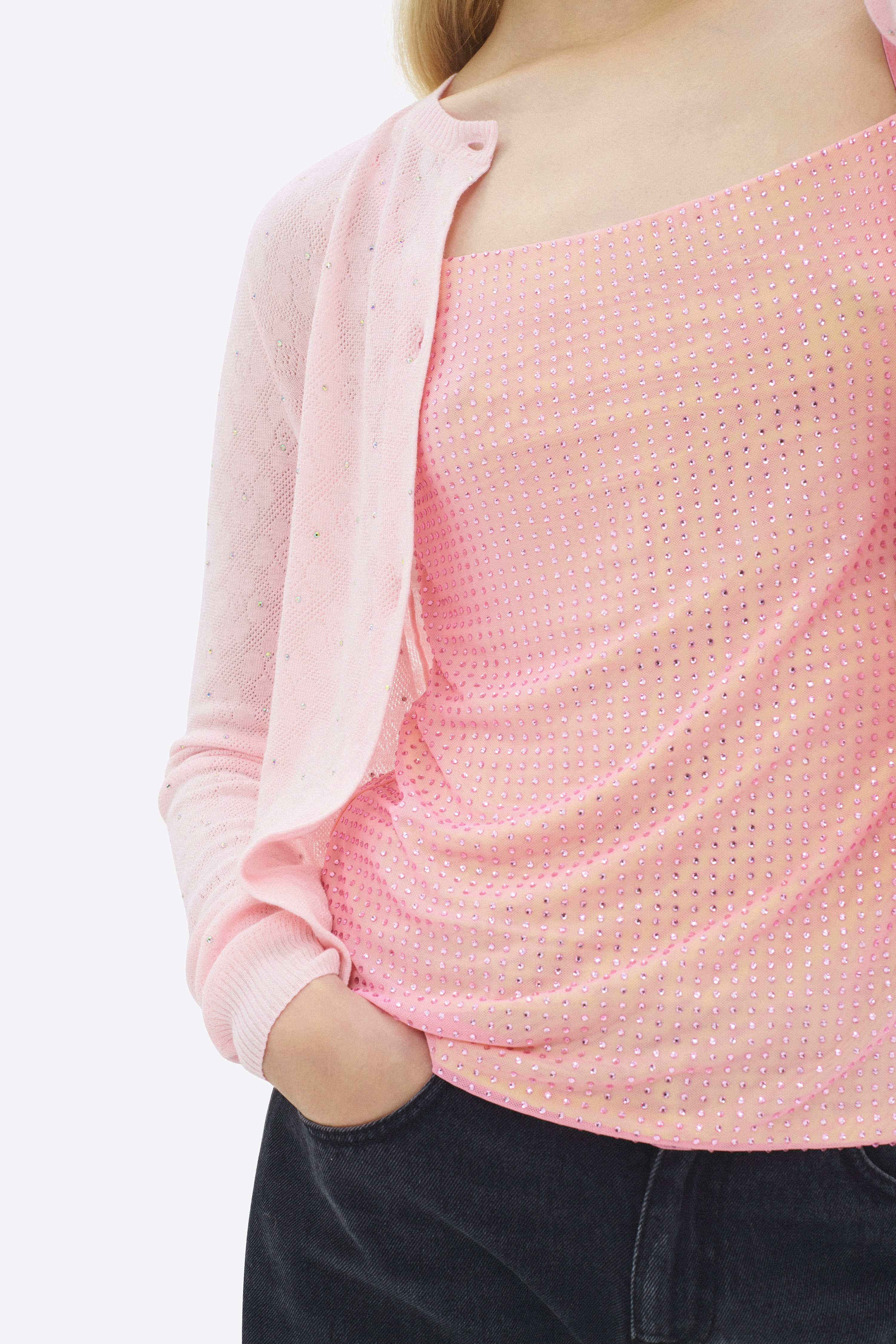 Girly Rib Knit Cardigan - Image 5