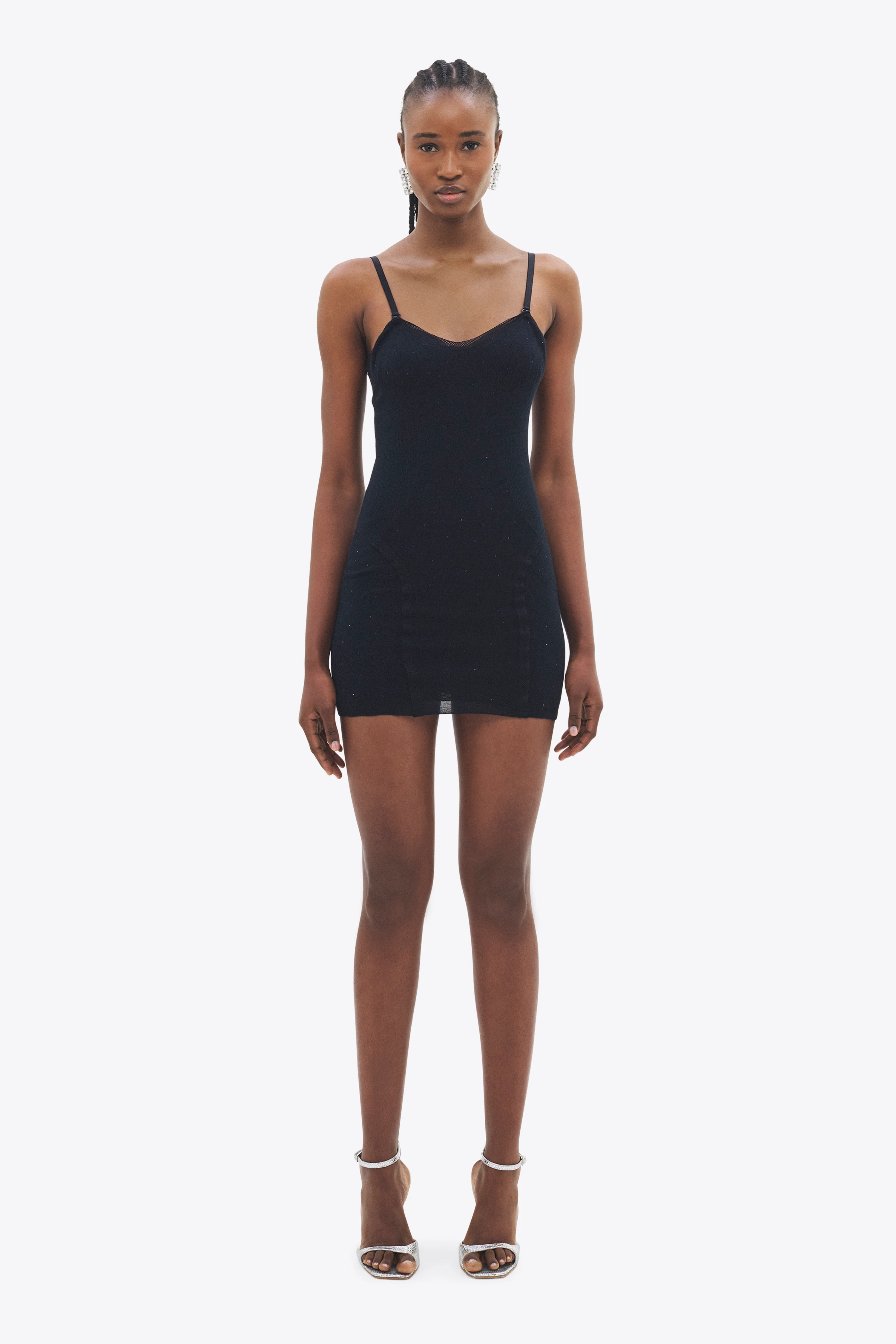 Girly Rib Knit Mini Dress - Image 4