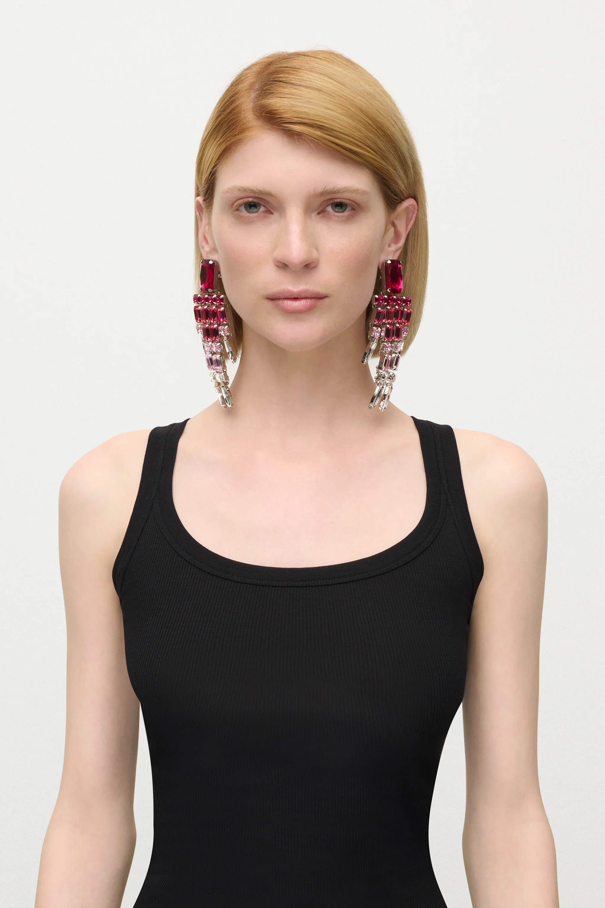 Ombre Crystal Chandelier Earrings - Image 2