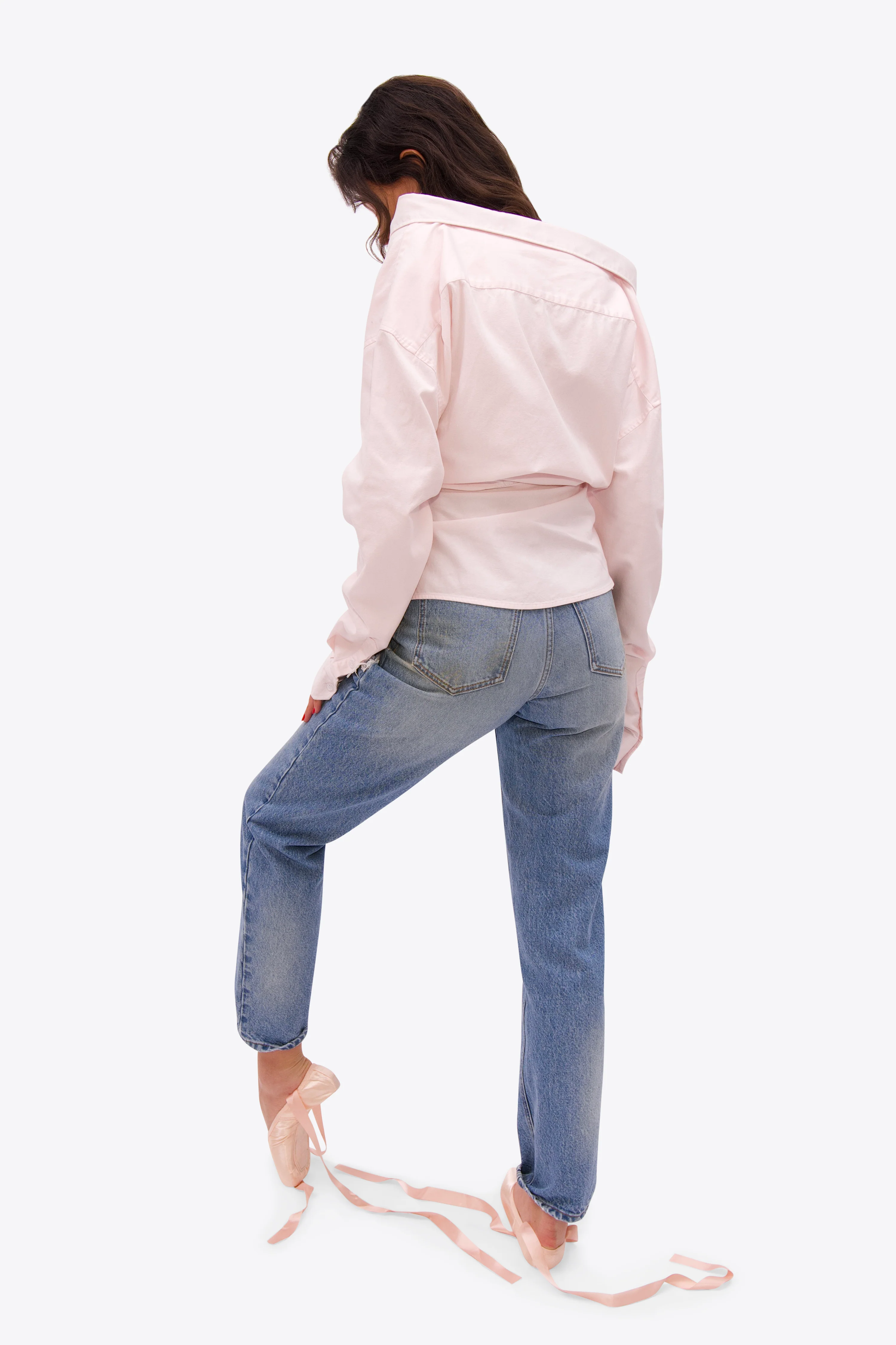 Satin Knot Oxford Shirt - Image 4