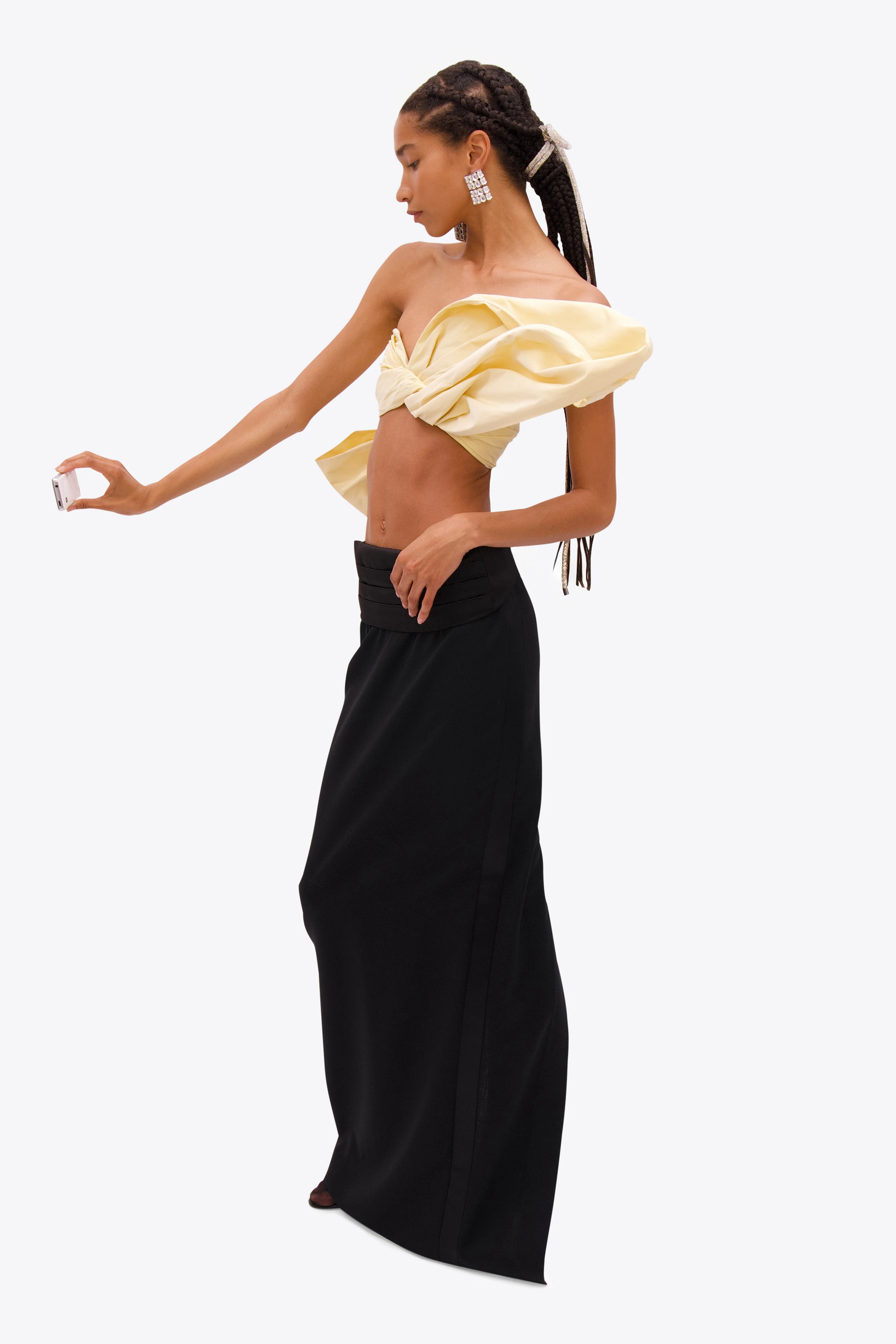 Taffeta Knot Bandeau Top - Image 3