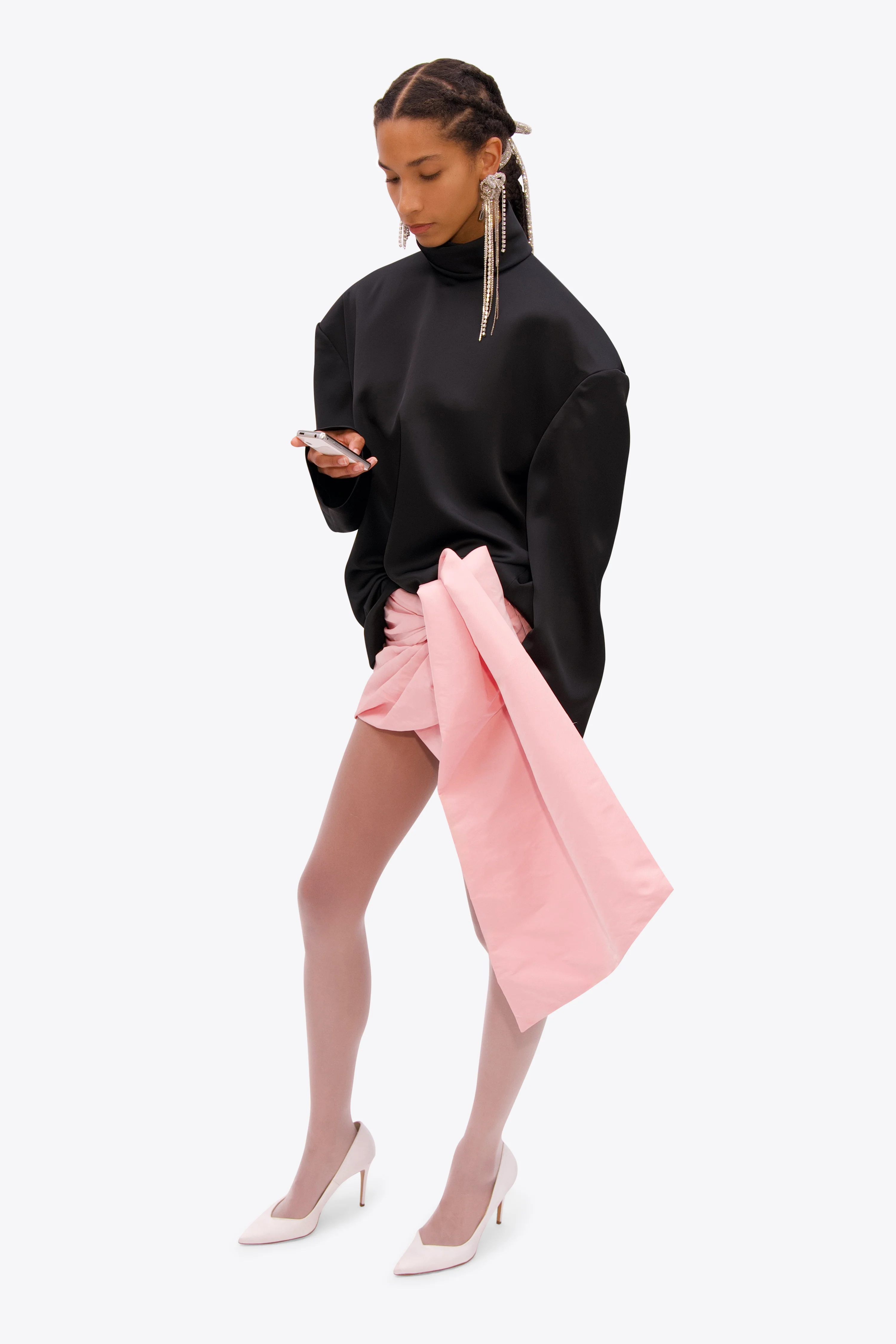Taffeta Knot Mini Skirt - Image 3