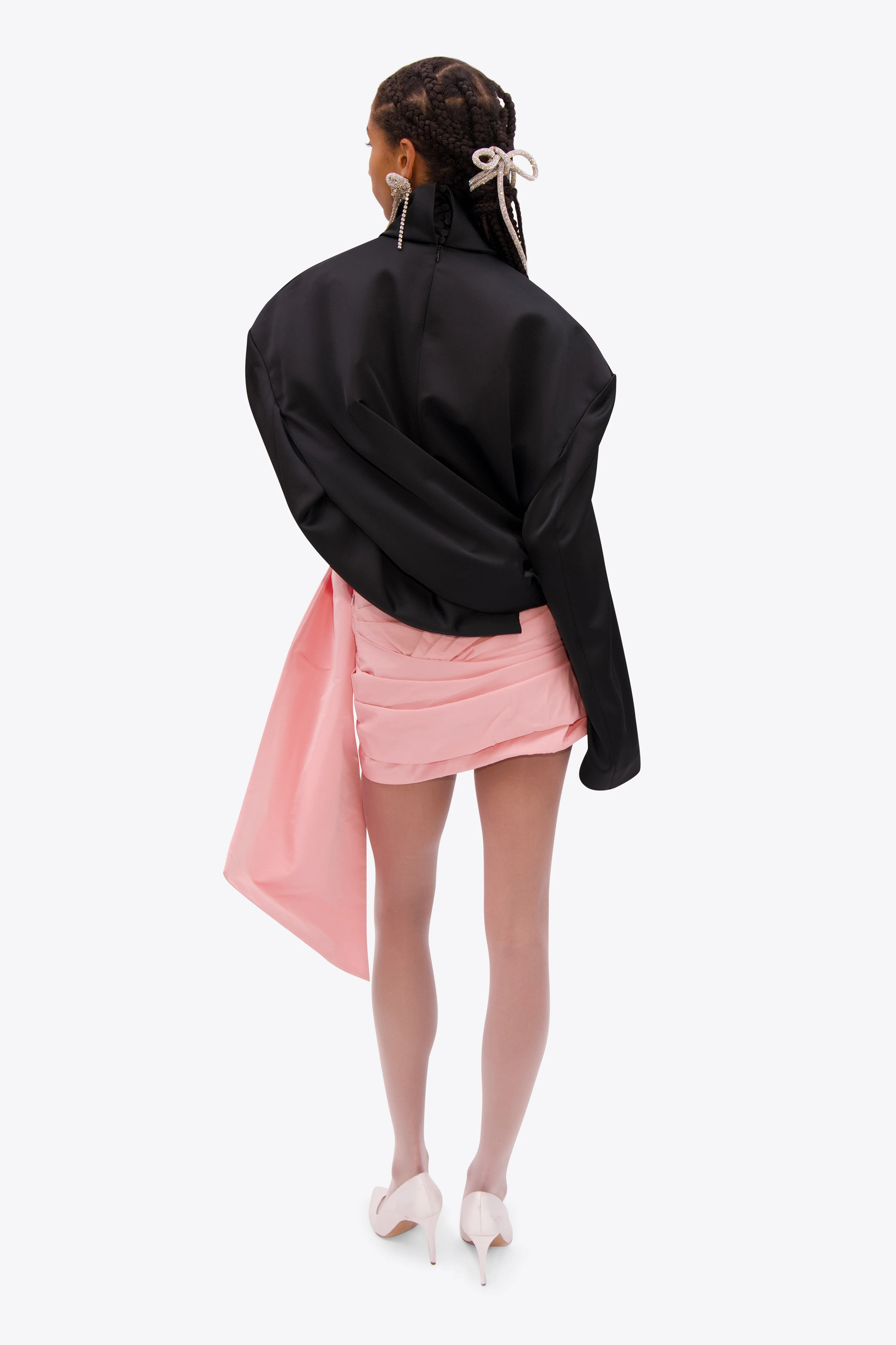 Taffeta Knot Mini Skirt - Image 4