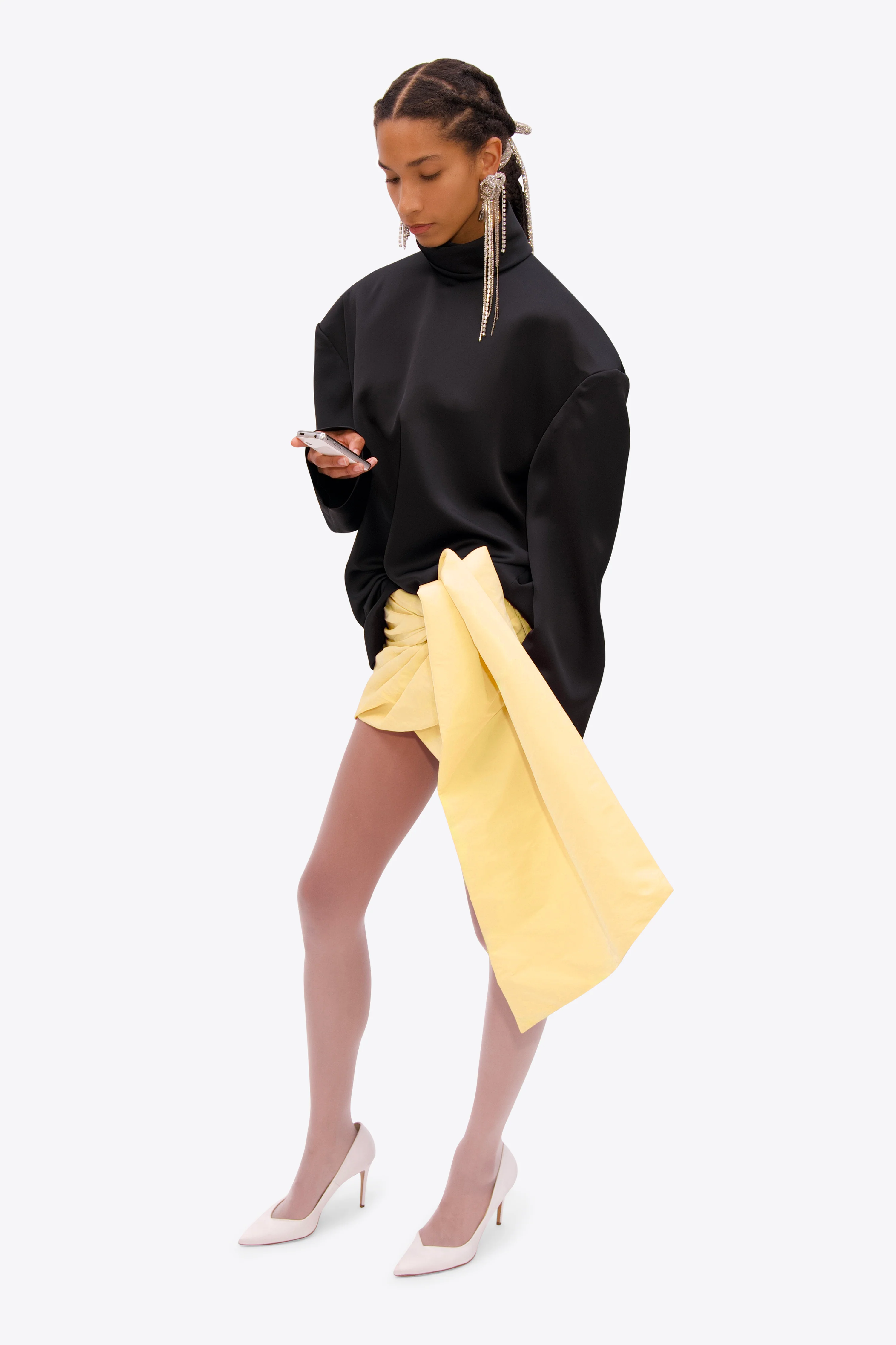 Taffeta Knot Mini Skirt - Image 3