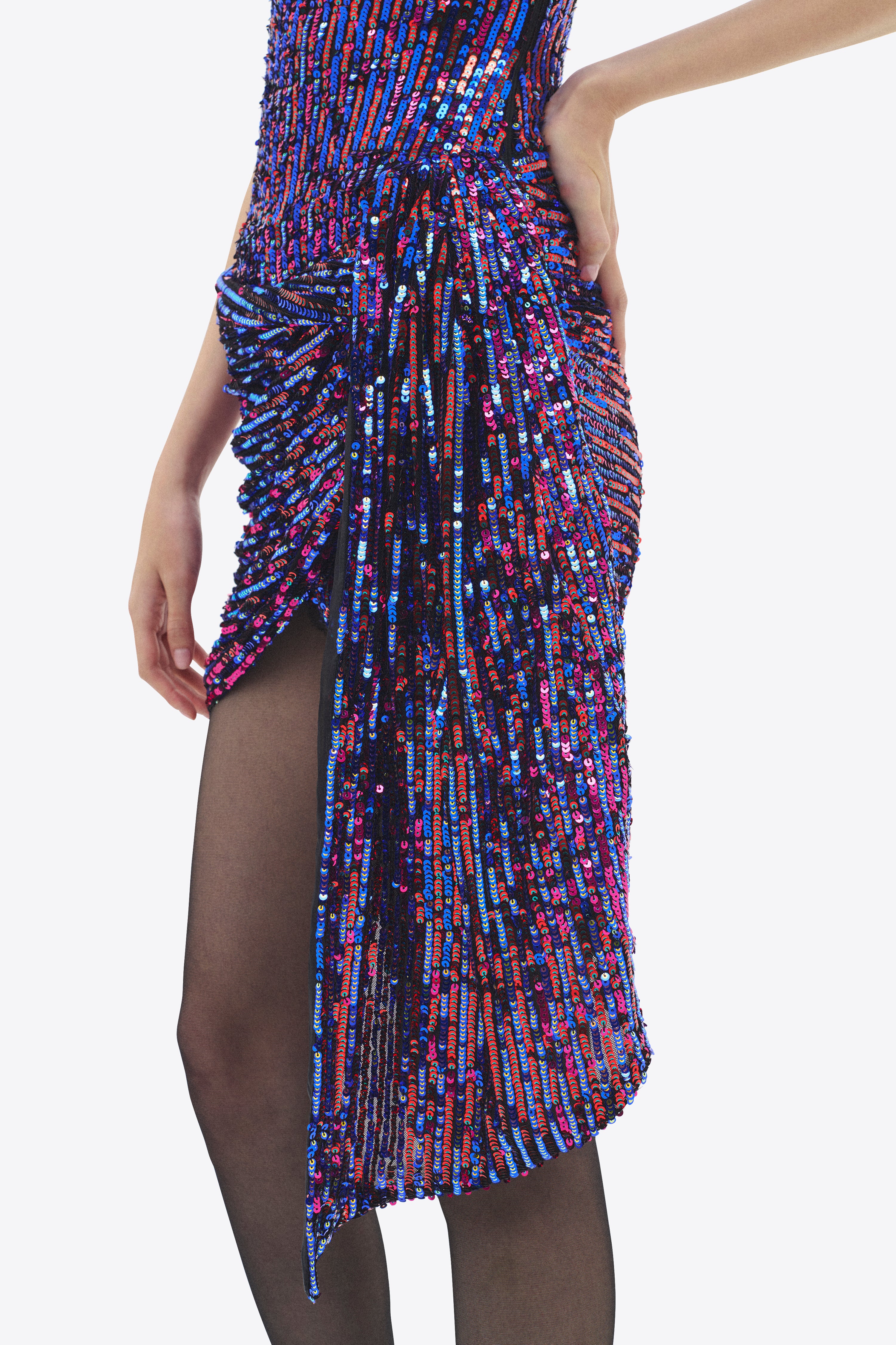 Wrapped Sequin Mini Dress - Image 4