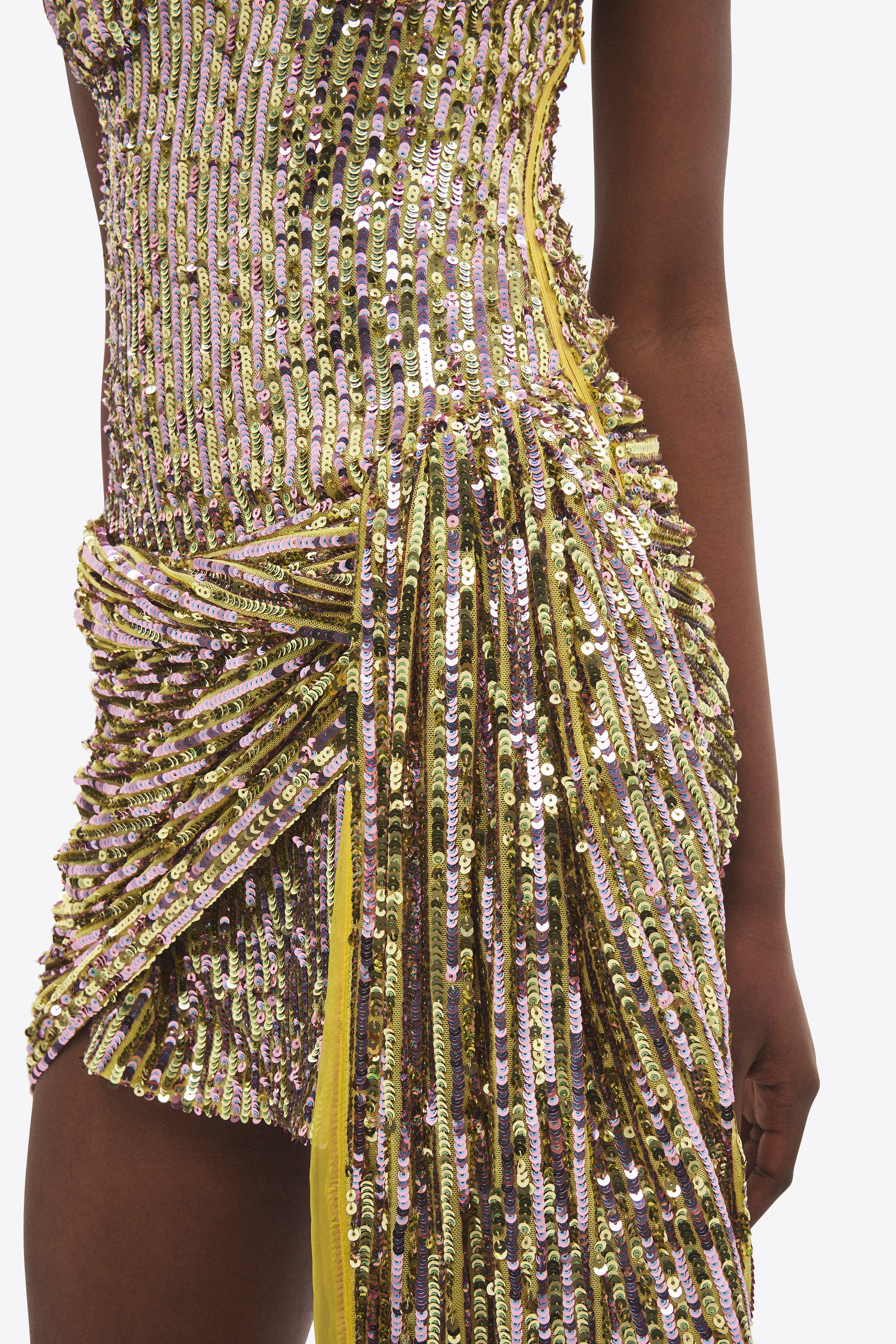 Wrapped Sequin Mini Dress - Image 6